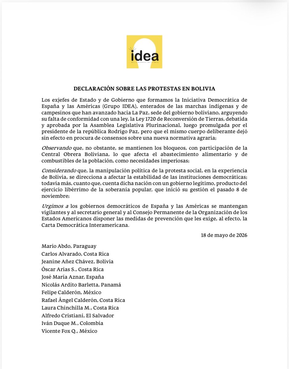 Iniciativa Democrática de España Y Las Américas. tweet media