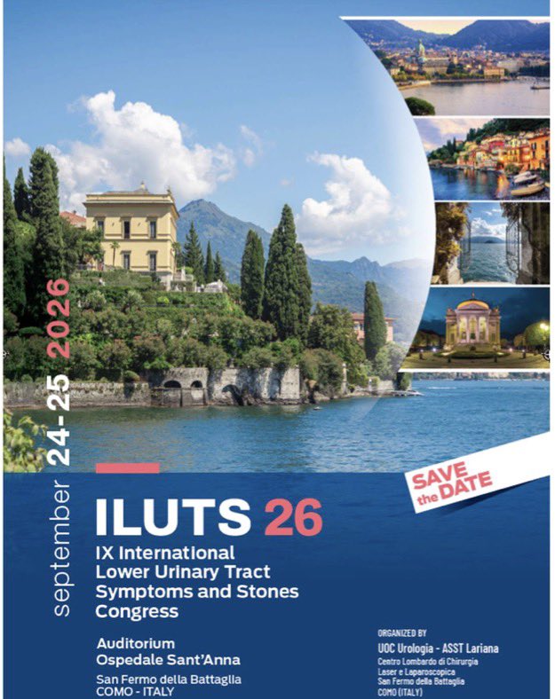 Dmitry_Enikeev's tweet photo. For everyone interested in modern endourology #ILUTS26 taking place on Sept 24–25 at Lake Como 🇮🇹
2 days filled with live surgery, debates, discussions of challenging clinical cases and new technologies - all in one of the most beautiful places in Italy.  #TFL #AEEP #livesurgery https://t.co/cvlWjuRT6Y