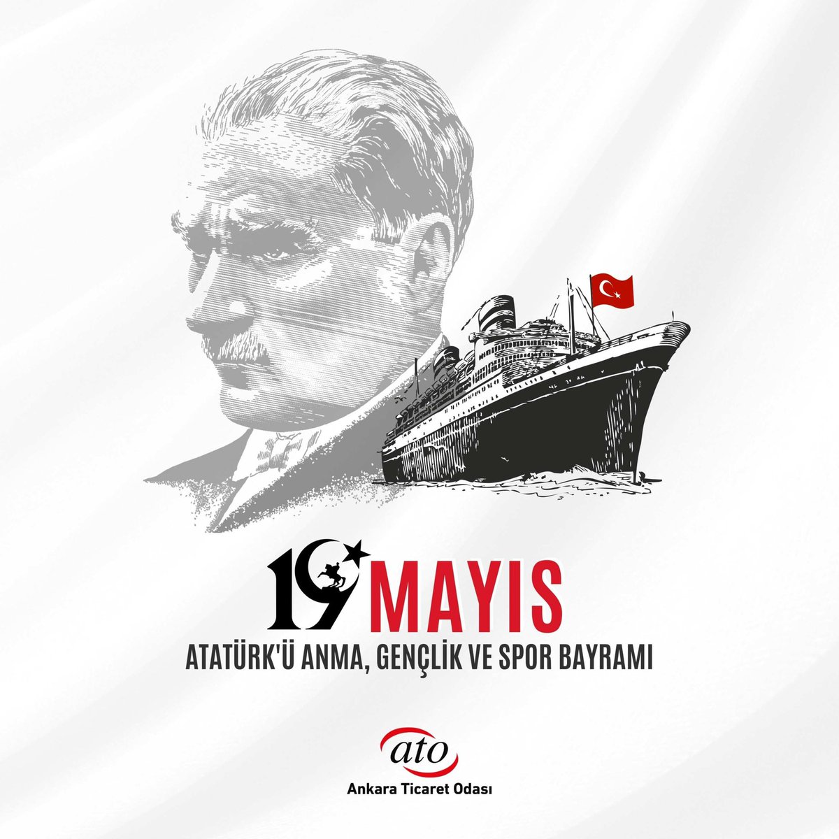 ATOkurumsal's tweet photo. 19 Mayıs 1919, bir milletin küllerinden doğuşunun, istiklal bilinciyle attığı ilk adımın adı, yaktığı meşalenin ışığıdır. Bu meşale, Türkiye Cumhuriyeti'ni ilelebet aydınlatacaktır. 

19 Mayıs Atatürk’ü Anma, Gençlik ve Spor Bayramı kutlu olsun! 🇹🇷 https://t.co/vAPTnDqlra