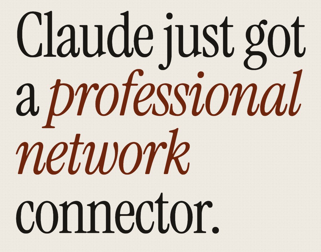 benkeighran's tweet photo. Claude just got another superpower.

Recruiters:
This changes sourcing and outreach.
You can now connect Claude to Super Carl and turn Claude into a recruiting agent that can:

• search 1B+ people profiles
• search 50M+ companies
• analyze real-time signals
• understand your network + relationships
• and most importantly… figure out who you can actually reach

This is the important part:
Most recruiting tools just give you lists.

Claude + Super Carl gives you:
• the best candidates
• ranked by fit
• ranked by reachability
• warm intro paths
• mutual connections
• and why they’re likely to respond

So instead of spending weeks:
• sourcing
• cross-checking LinkedIn
• finding contact paths
• figuring out who knows who
• and writing outreach
…Claude does it in minutes.

You can ask things like:

“Find me senior AI engineers in SF who have scaled consumer products, are likely open to leaving, and who I can reach through my network.”

Or:
“Find me VP Product candidates with marketplace experience who are within 2 degrees of me.”

And Claude will return:
• ranked candidates
• relationship paths
• reachability context
• and the best way to contact them

Honestly, this feels like a superpower for recruiters.
See comments below for how to get started. 👇
