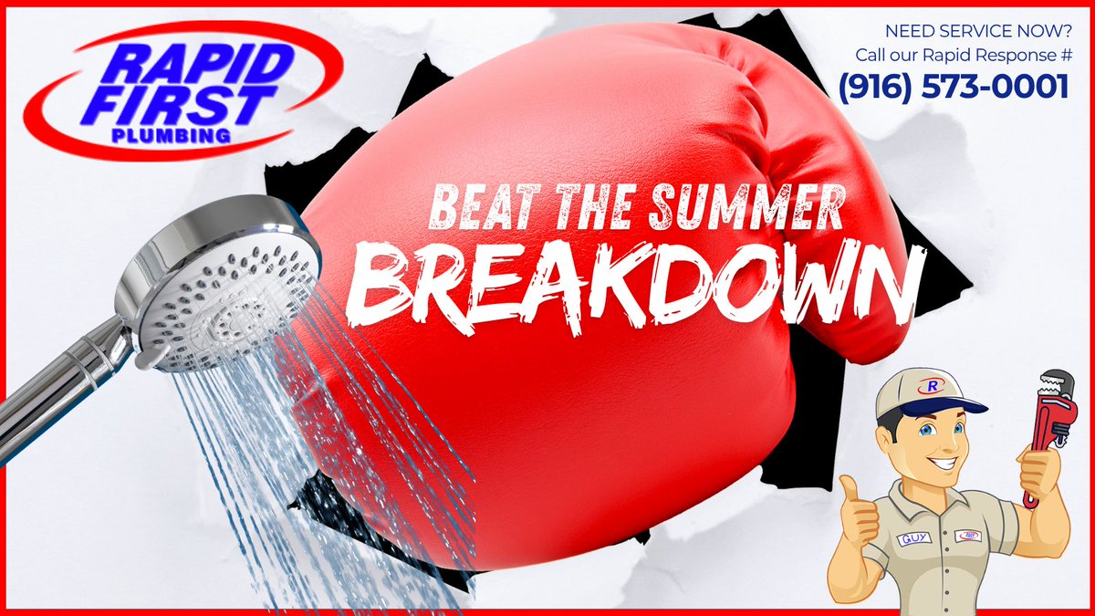 RapidFirst's tweet photo. Nothing ruins a summer morning faster than a cold shower. 
Now’s the time to fix it before it quits completely.

.

Relax. Call Rapid First!

(916) 573-0001

WE’RE #1 - AT PREVENTING #2!

https://t.co/Yz1C10OPPi 

CSLB# 315742

. 

#homewaterconservation

#plumbingemergencies https://t.co/y0h08Gm10W