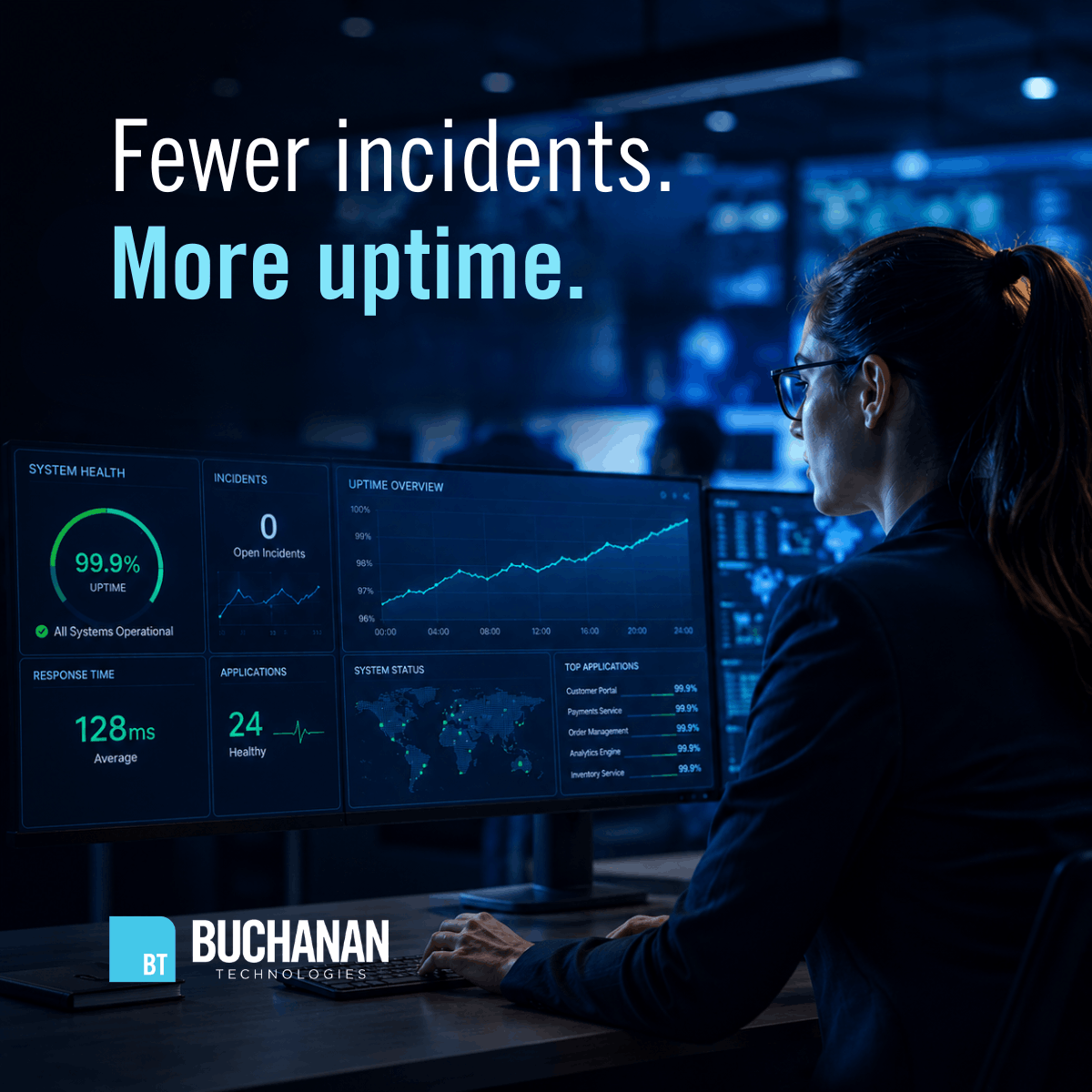 BuchananTech's tweet photo. IT Enterprise uptime is no longer just an infrastructure conversation — it’s an application support strategy conversation.

In today’s complex IT environments, fragmented support models create blind spots that lead to downtime, inefficiency, and increased operational risk. End-to-end application support changes that by bringing proactive monitoring, incident management, performance optimization, and long-term scalability into a unified strategy.

In this article, Dilip Chavan, Principal Solutions Architect of Enterprise Applications and Database Services, explores how organizations can reduce downtime, improve operational resilience, and create more predictable business outcomes through comprehensive application support services.

Read more: https://t.co/DkizUJAtoA

#digitaltransformation #OracleApplications #ITOperations #OutsourcedIT #ITsupport #EnterpriseIT