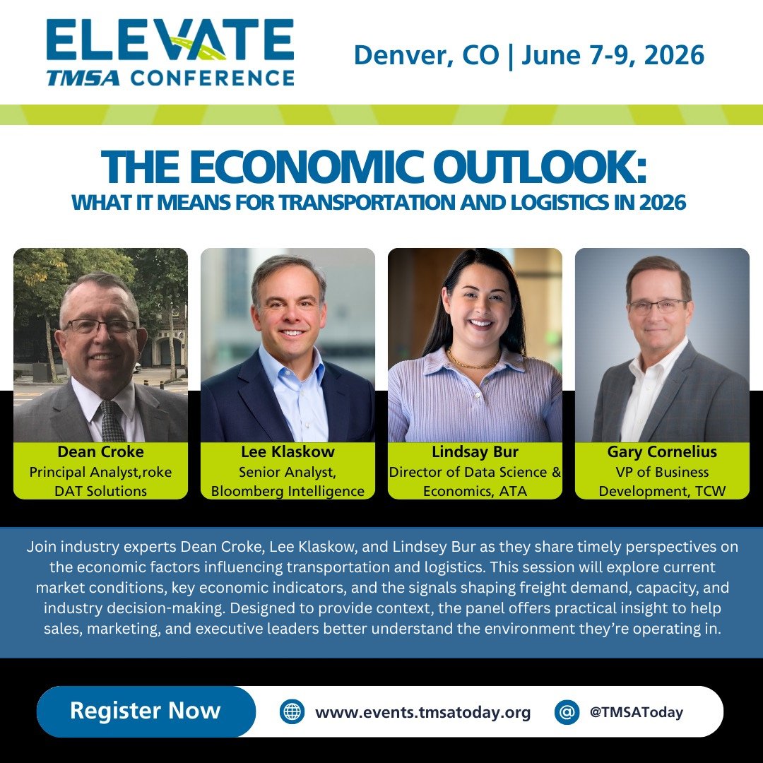 TMSAtoday's tweet photo. #NationalInfrastructureWeek is a reminder of how closely our economy &amp; the movement of goods are connected—exactly what our Economic Outlook panel w/ Dean Croke @datfreightteam, @LogisticsLee &amp; Lindsay Bur @TRUCKINGdotORG will cover. Plan smarter, join us: https://t.co/dAySlqlt4t https://t.co/lCR1YjDeVR