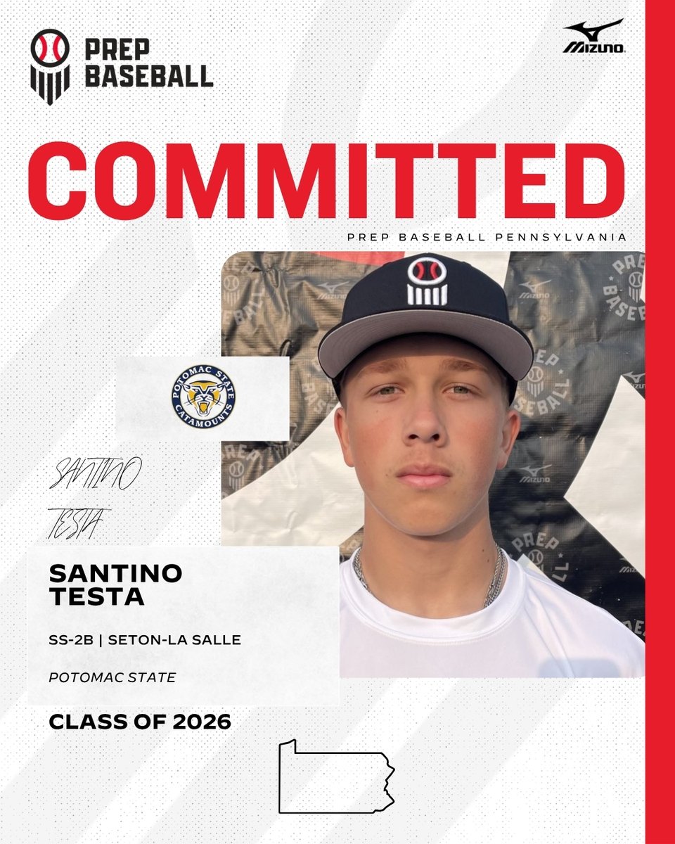 PrepBaseballPA's tweet photo. 💥 Commitment Watch 💥 

2026 SS/2B Santino Testa (Seton-La Salle) has committed to Potomac St. 

#congrats #collegecommitment 

✅ 2025 PA State Games

Profile ⤵️ 
https://t.co/b7Rjn6Hdt7 https://t.co/bTV9TKs33d