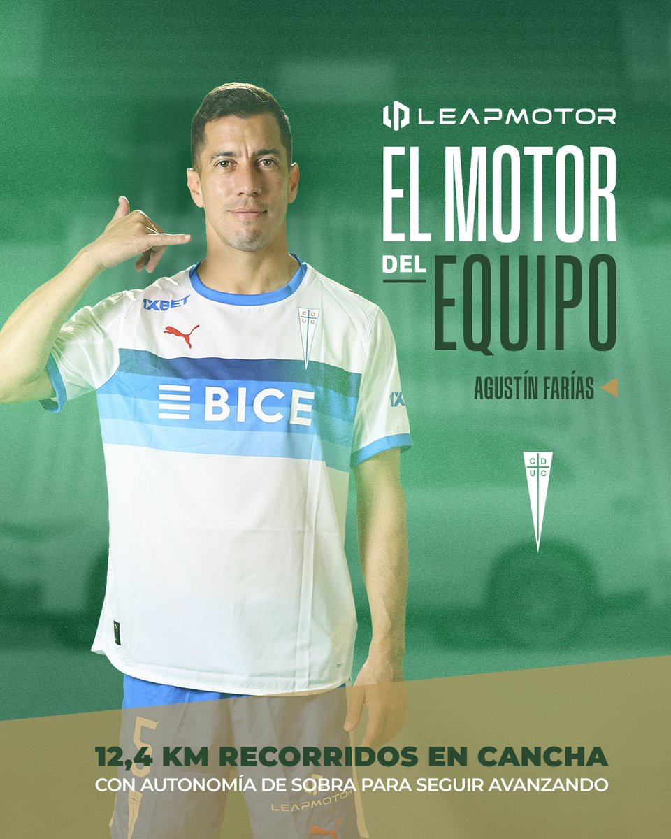 Cruzados's tweet photo. Con el acelerador a fondo, el equipo avanzó firme dentro de la cancha 🔋

#ElMotorDelEquipo: ¡Agustín Farías completó 12,4 km demostrando energía y empuje hasta el pitazo final! ⚡️

#ElMotorDeUnaNuevaEra ⚽ https://t.co/8Zfbz0JxRo