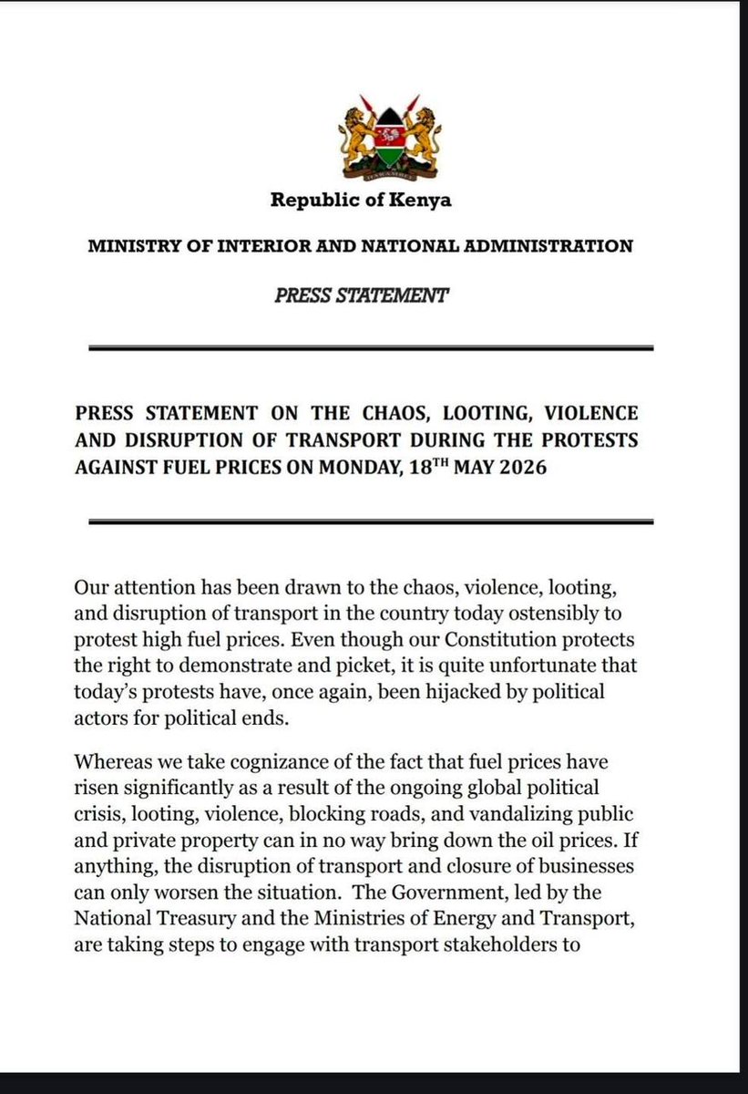 TheKenyaPundit's tweet photo. Harambee House briefing highlighted the dangers of incitement by rogue politicians. National unity must always take precedence over political gain.
#StopPoliticalProfiling
End Political Violence
SayNoTo Incitement https://t.co/9KCYF5adEf