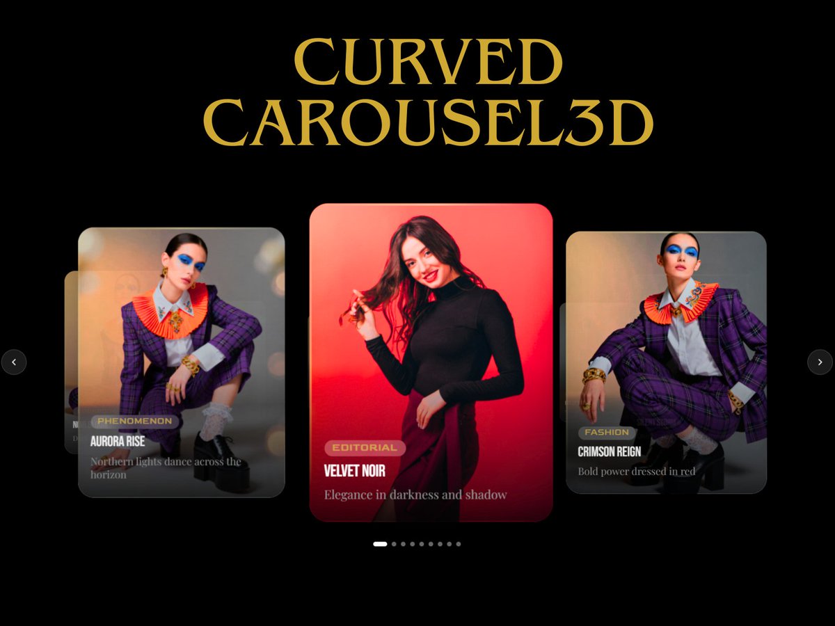 heyanimesh's tweet photo. I just built a 3D curved carousel for Framer that nobody asked for — but everyone needed.

Cylinder math. Momentum physics. Glass cards.
Drag it. Spin it. It never stops.

↓ Here's how it works 🧵
https://t.co/anUGgIGoKl https://t.co/X1eYsYqYo5
