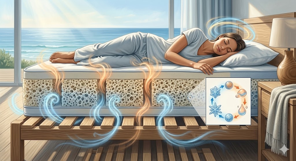 TMU_Underground's tweet photo. When you're shopping for a performance bed, always look at how the mattress is physically ventilated, because trapped heat is the number one disruptor of deep, restorative REM sleep. https://t.co/9ys9hTpJEI