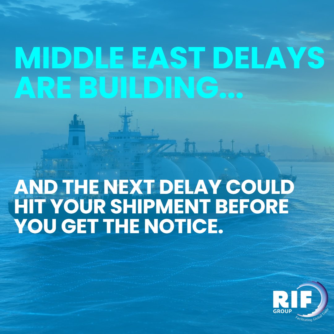 RIFGroup's tweet photo. Navigating Regional Complexity: Middle East Logistics Update May 2026 🚢⚓ In a landscape of heightened security and shifting operational mandates, staying ahead of the curve isn't just an advantage - it is a necessity. Our latest Middle East Ports &amp; Logistics update highlights https://t.co/pTFMKhP9Ul