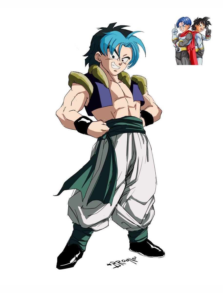 BROONOart's tweet photo. Gotenks teen hair https://t.co/dZ7wkWnN8X