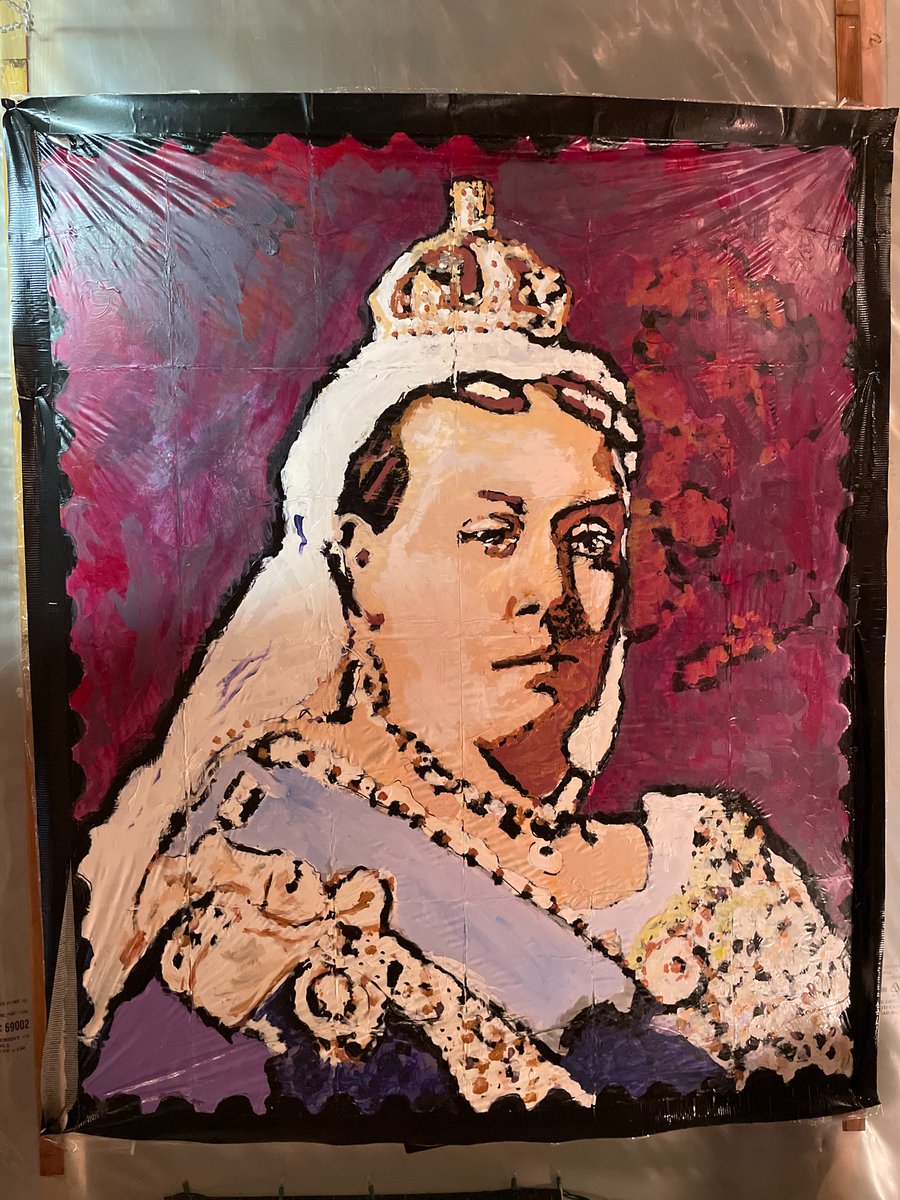 AnneFizzard's tweet photo. "Give my people plenty of beer, good beer, and cheap beer, and you will have no revolution among them."    
- Queen Victoria     

Happy Victoria Day to my fellow #Canadians! 🇨🇦   

(Portrait by Dale Roberts) 
#VictoriaDay #VictoriaDay2026 https://t.co/vBpBiPsGyr