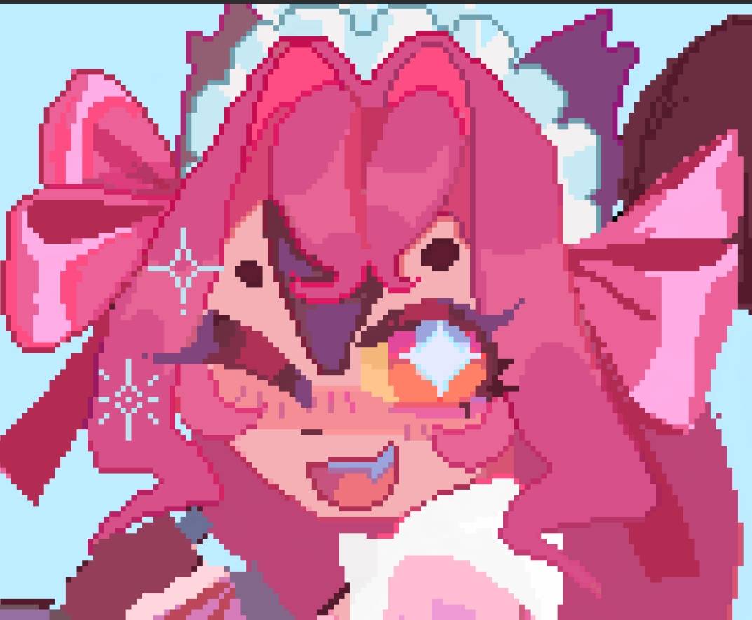 hummushound's tweet photo. Pixel art wip #nanaashida https://t.co/R4DogTvzL0