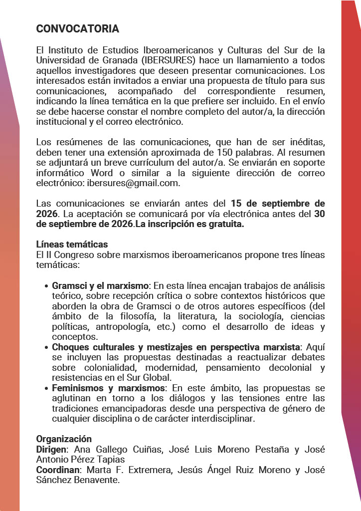 JesusAngelRu1z's tweet photo. Ya está aquí, ya llegó, el Call for papers del II Congreso Internacional sobre Marxismos Iberoamericanos. https://t.co/hBfKhpiDhq