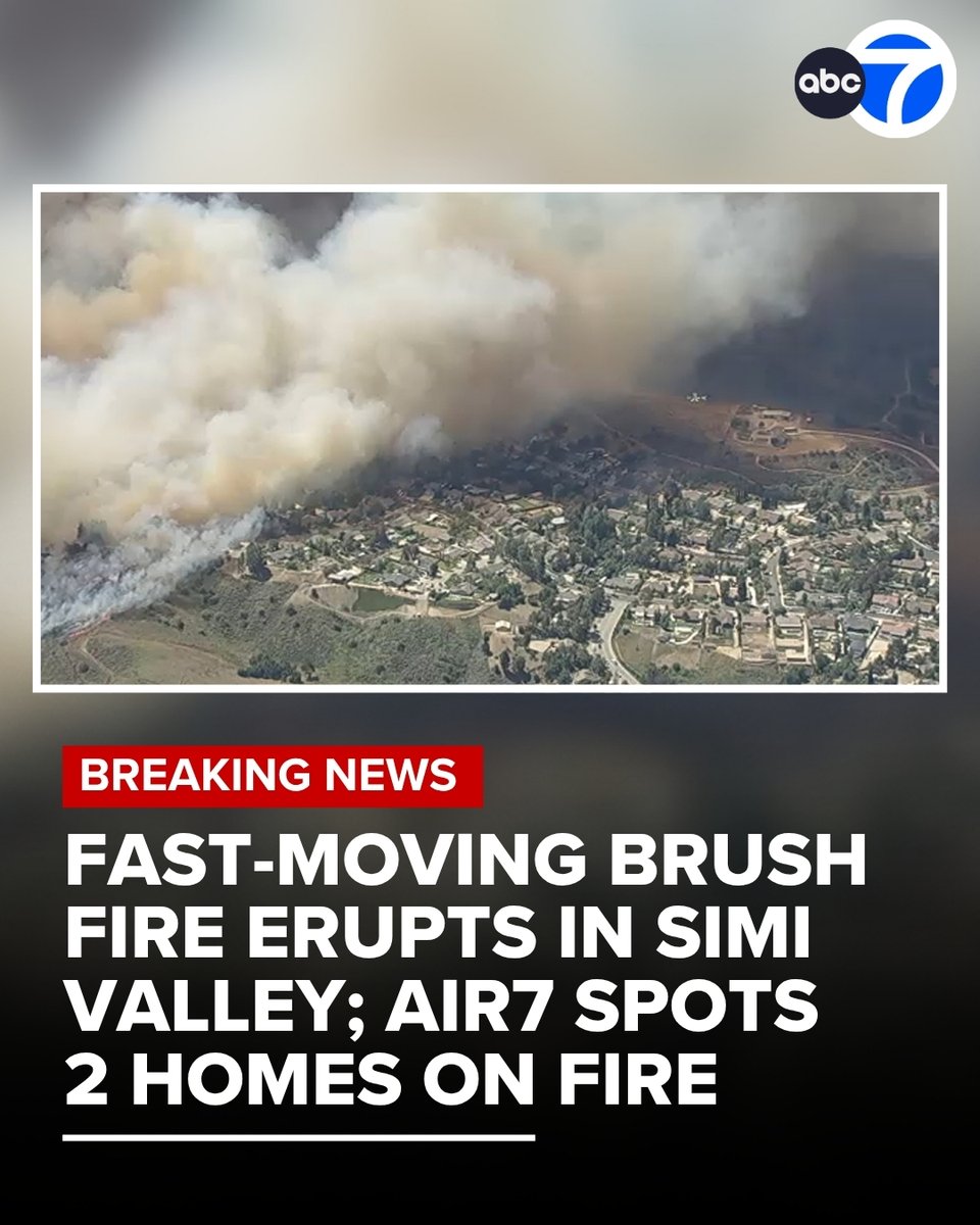 #BREAKINGNEWS: A brush fire broke out near homes in Simi Valley Monday ...