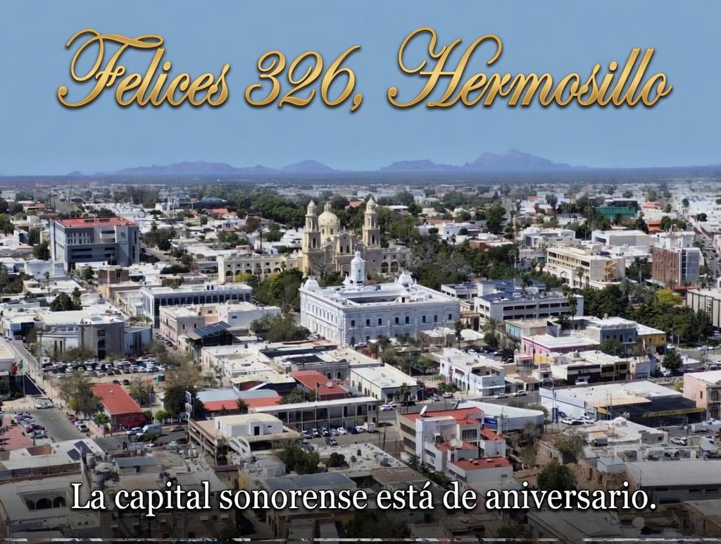 Ehui's tweet photo. HERMOSILLO ESTÁ DE FIESTA🎉
Hoy, 18 de mayo, la capital sonorense celebra con legítimo orgullo 326 años de fundación.
Desde aquel 1700 en que nació como la Villa del #Pitic, #Hermosillo ha crecido hasta convertirse en el corazón político, económico y cultural de Sonora. https://t.co/QV474wOx1P