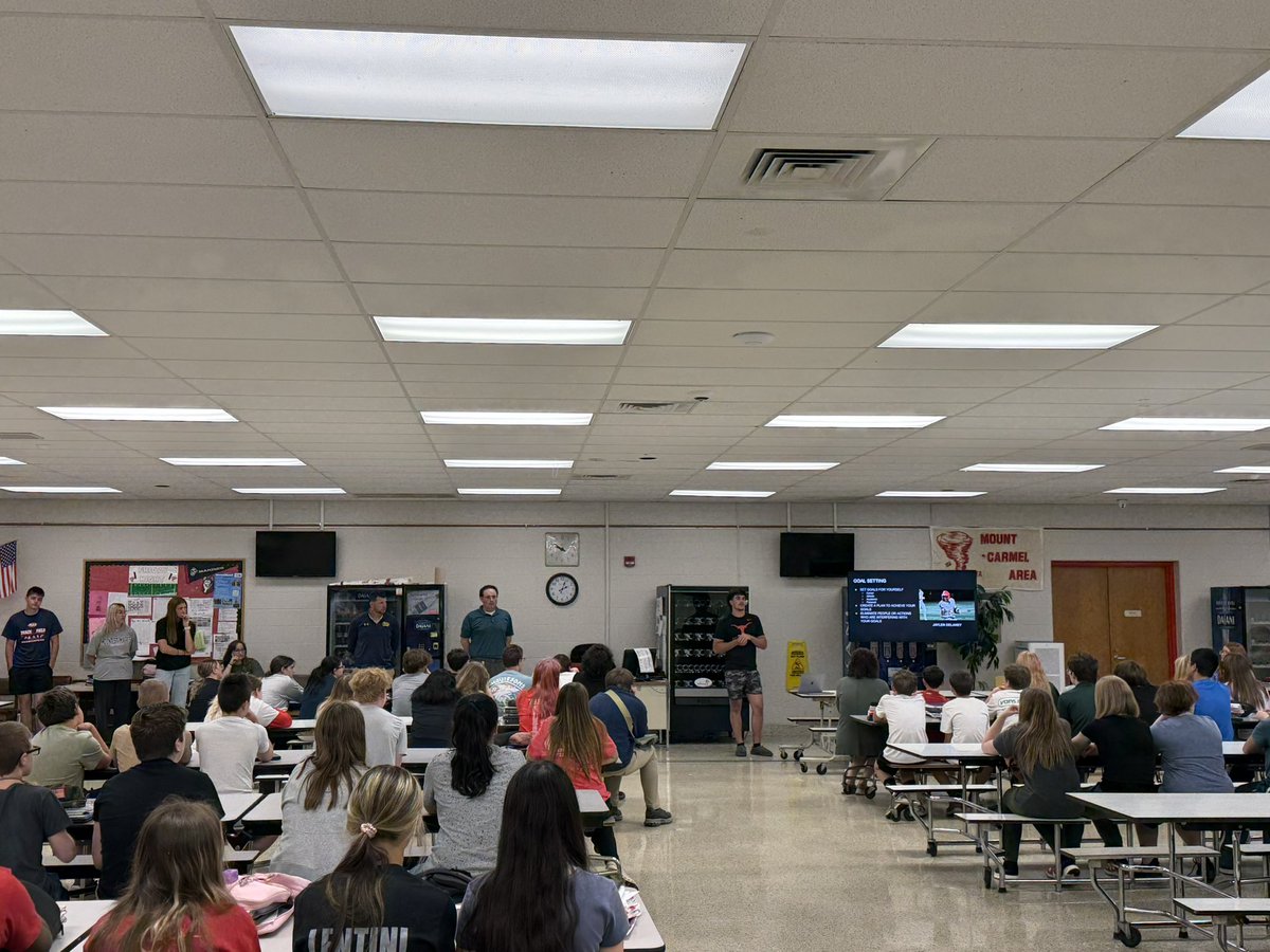 MCAEducation's tweet photo. Thank you Lucas, Ava, Jaylen, Jude, Hannah, and Mallory for speaking to our middle school students concerning important topics such as leadership, social media awareness, bullying, and importance of being involved with extra curricular activities! https://t.co/SpxKgq2Ygj
