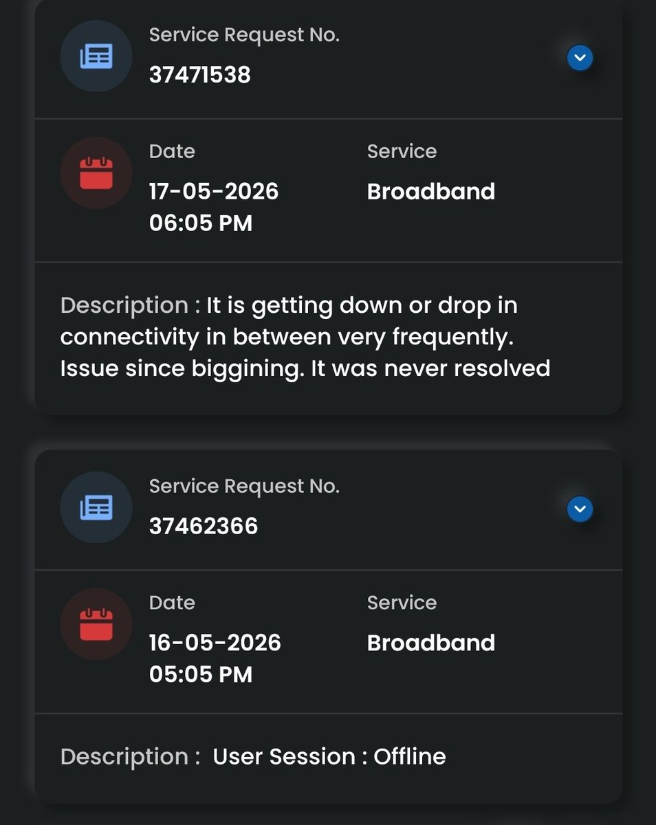 vippulmistry's tweet photo. @GTPLHathwayLtd @GTPL_Care Both request got closed without visit and resolution. https://t.co/Qhz3GLM5fv
