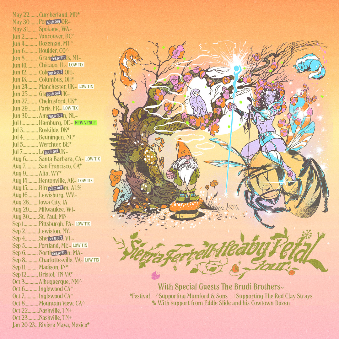 SierraFerrell's tweet photo. Couldn’t be more keen to have @thebrudibrothers joining me on The Heavy Petal Tour 💐💫 I’ll see you angels out there very soon 👼🎶 🌸  https://t.co/DlqKY9L1do https://t.co/iXQ66gnu1Y