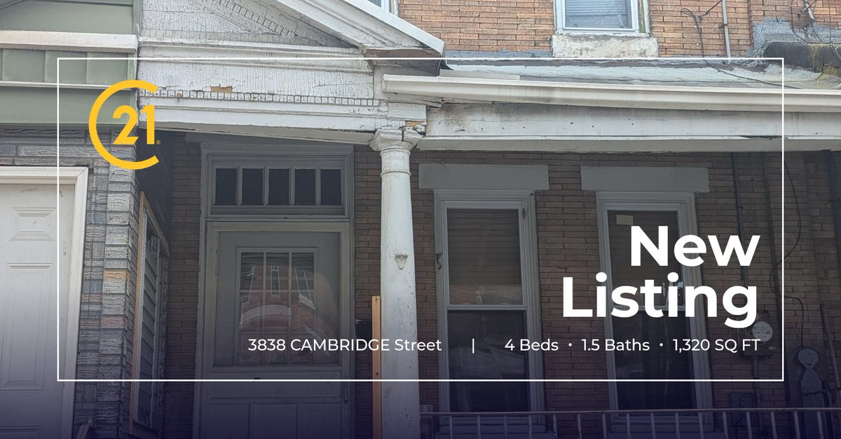 RRenson's tweet photo. 📍 New Listing 📍 Take a look at this fantastic new property that just hit the market located at 3838 Cambridge Street in Philadelphia. Reach out here or at (215) 806-6766 for more information!

Listed by Bruce Randolph

Contact Me... https://t.co/m72vMgjtg2 https://t.co/UhJdqDx8YY