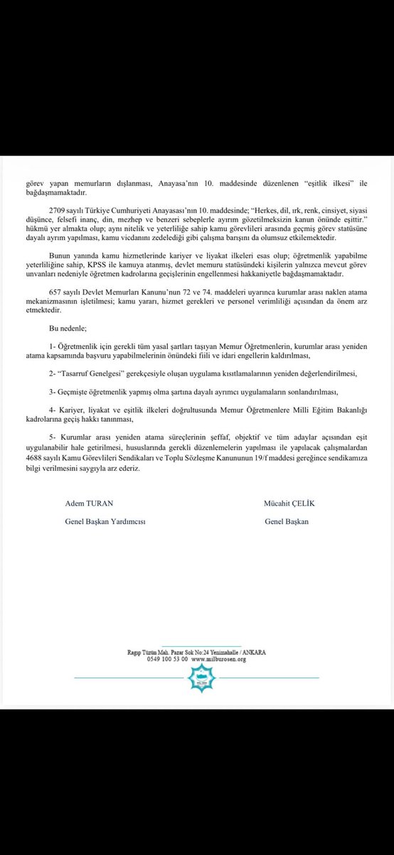 birlikmemur's tweet photo. Geçmişte öğretmenlik yaptıysan geç,
Geçmişte öğretmenlik yapmadiysan geçme,

657 DMK ve Anayasa eşitlik ilkesine göre ayrım yapılmamalıdır.

@Yusuf__Tekin @cftcblnt @CihadDemirli @farukyelkenci @CelileErenOKTEN @msmdgsn @tcmeb 

https://t.co/TUcB41E2bW https://t.co/pC0bIk1UxW