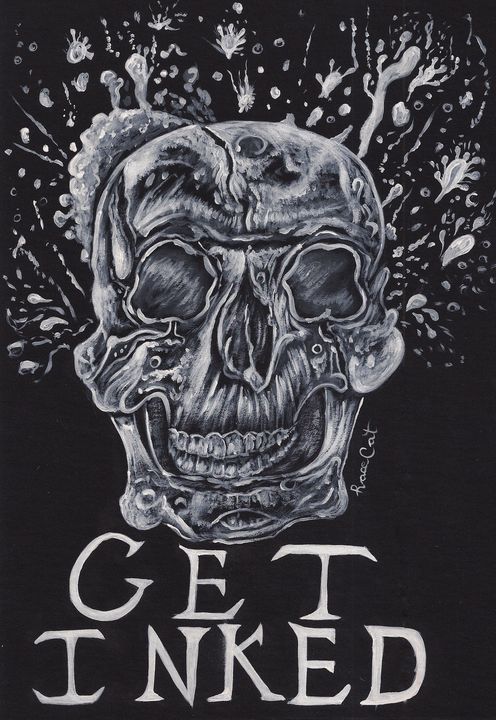 RACECAT7's tweet photo. Art of the Day! "Get Inked". Buy at: https://t.co/ycuiIJ4dR9 https://t.co/oFGNfUJT48