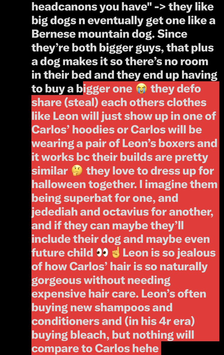 lesbianleon's tweet photo. "You’ve probably already posted these but what are silly carleon headcanons you have" -> take dis ! #carleon 😊☝️I don’t have much gulp. https://t.co/viTPkIcxXs