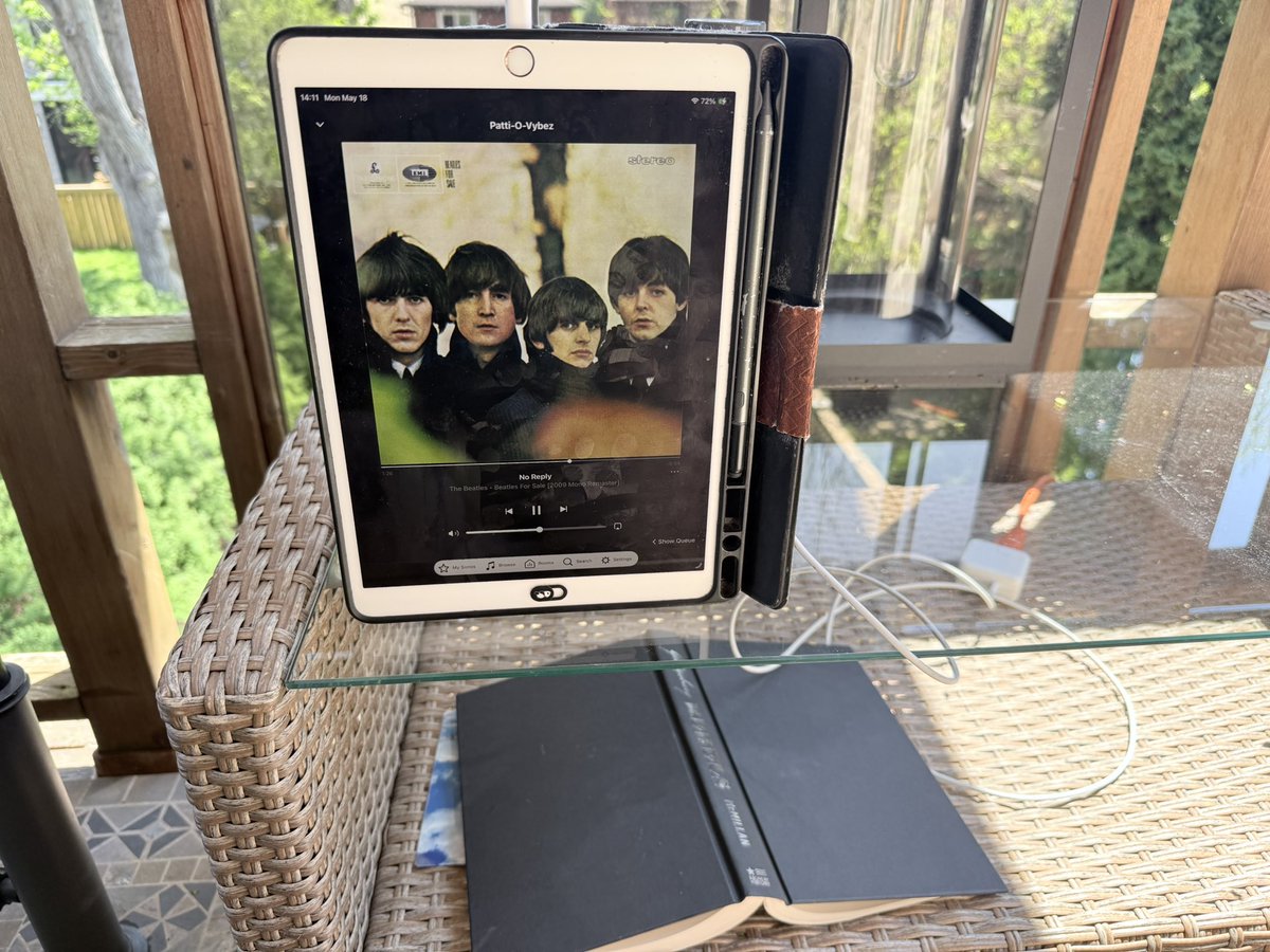 Shooker35's tweet photo. Victoria Day 🇨🇦 

Started with a 30km Bike ride

Deck all set-up for the season

Lounging with The Beatles (Please Please Me thru Abbey Road) &amp; soaking up the warm, sunny weather (lizard mode) https://t.co/CiDJtSGDvm