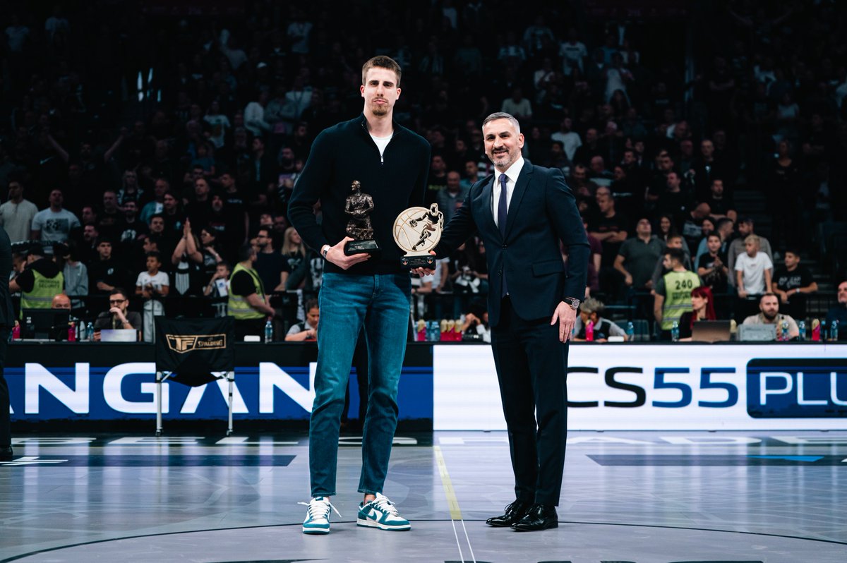 ABA_League's tweet photo. One season. Two major awards. 👏

@KKMegaBasket star player Bogoljub Marković received the awards for the 2025/26 AdmiralBet #ABALiga MVP and Top Prospect. 🏆🏆 https://t.co/YJU8CWlj32
