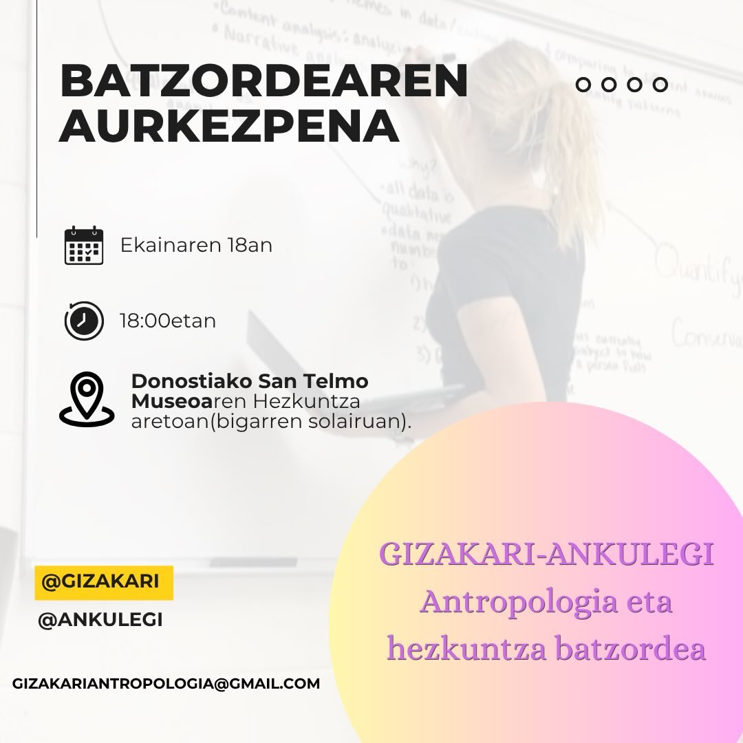 Ankulegi's tweet photo. Gizakari-Ankulegiko “#Antropologia eta #Hezkuntza Batzordea” aurkezten dizuegu.

Hausnarketa eta elkarlan-gune hau antropologo irakasleen eskubide profesionalen aitortza eta defentsa sustatzeko sortu da. https://t.co/CFVb5KGEsu