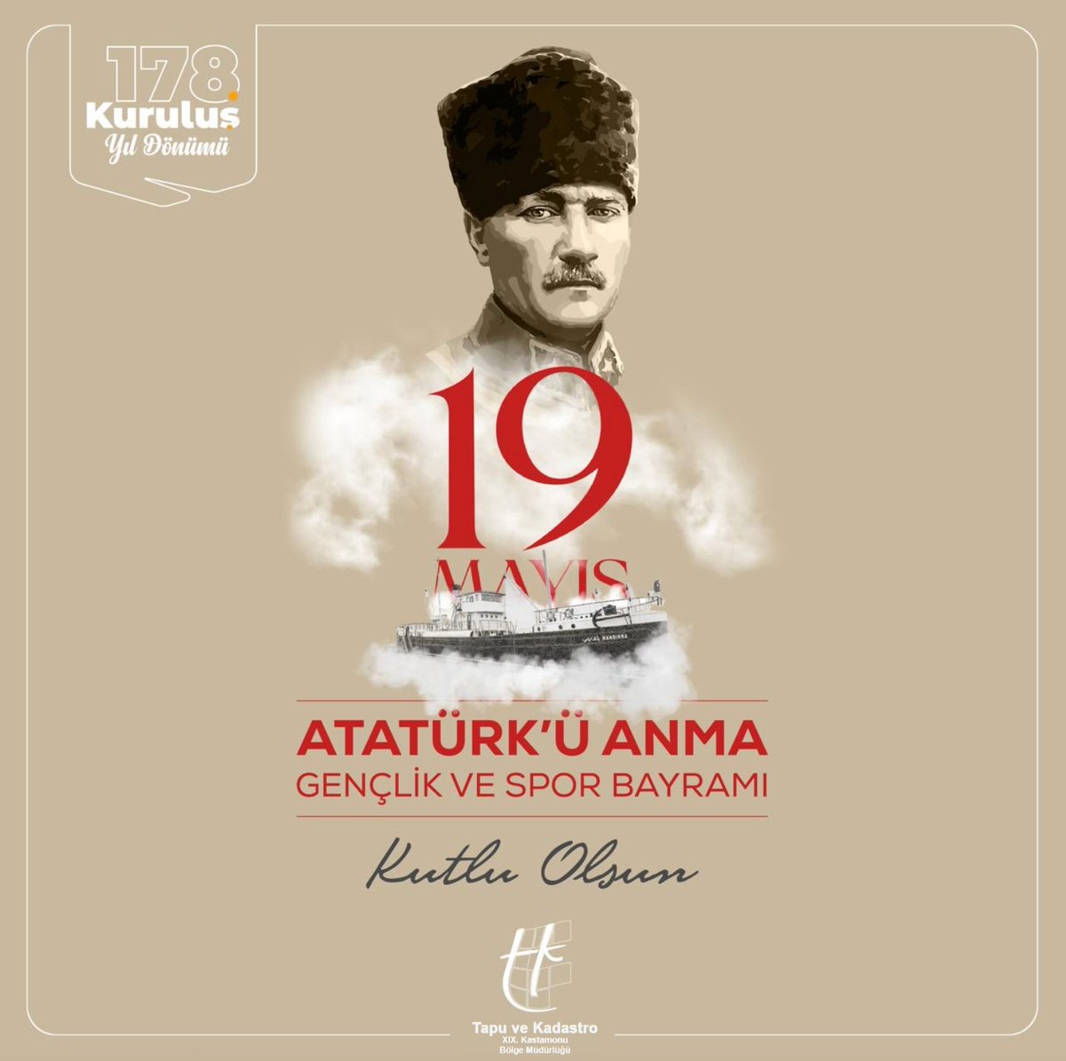 KastamonuTkbm's tweet photo. Yüz yılı aşkın süre önce yakılan o meşale hâlâ yanıyor; her Türk gencinin yüreğinde.
Gazi Mustafa Kemal Atatürk’ü saygı ve minnetle anıyor, tüm gençlerimizin 19 Mayıs Bayramı’nı kutluyoruz. https://t.co/D1Ca4UIHth