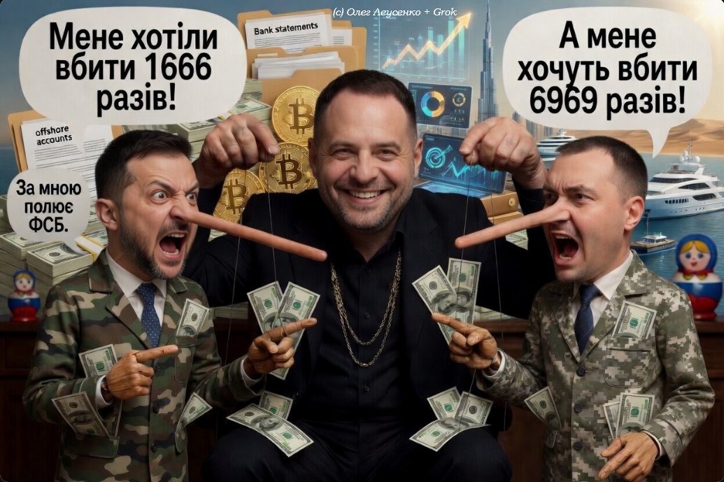 leusenko1's tweet photo. У ЗЕмафії криза жанру:
"Спецслужби рф не відмовляться від планів ліквідації Буданова навіть після війни", - колишній співробітник СБУ І. Ступак.
За 2 доби до цієї страшилки Зеленський божився, що "росіяни шукають його, щоб ударами вбити".
Два буратіна змагаються за рейтинги 😅
Напевно, для цього Буданов взяв у радники російського крота Тигипко, фірма якого розплатилася за посаду 32 мільйонами застави за Єрмака.
Навіщо росіянам Буданов і Зеленський, які працюють маріонетками регента Єрмака?
