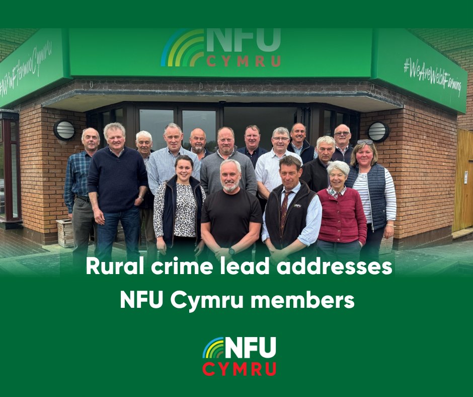NFUCymru's tweet photo. Members of NFU Cymru’s Rural Affairs Board have met with the Welsh Government’s lead on wildlife and rural crime to discuss the impact of criminal activity on farming businesses.

Read more 👉https://t.co/FvuGLLwERK https://t.co/MjdsY4g51Z