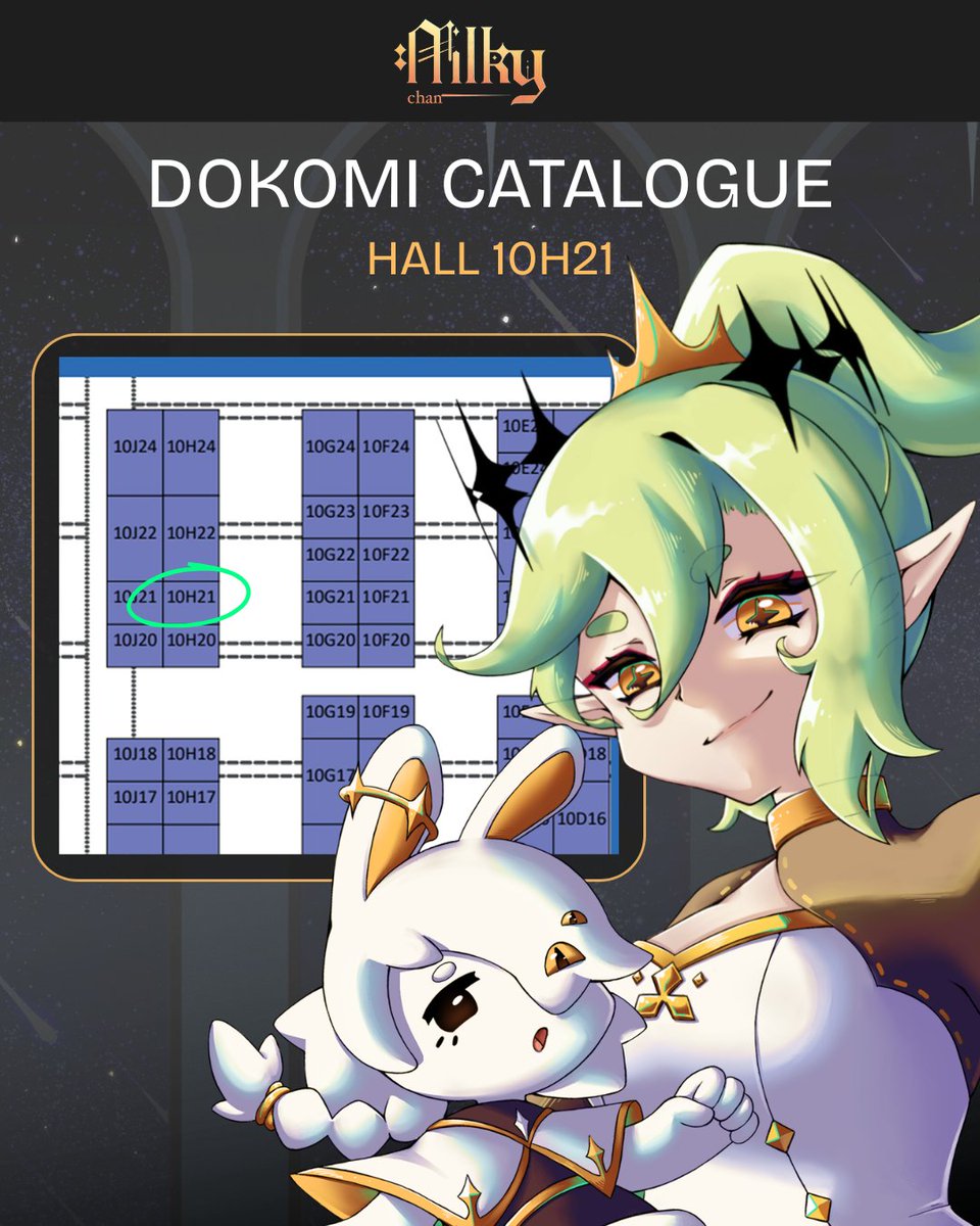 Milkeechan's tweet photo. My Dokomi catalogue is here 🧙‍♀️
📍 Hall 10 - 10H21

Stop by, say hi and adopt a Bnuuy
See you there!
#dokomi2026 #artistsofdokomi2026 https://t.co/hPyTfJZyBe