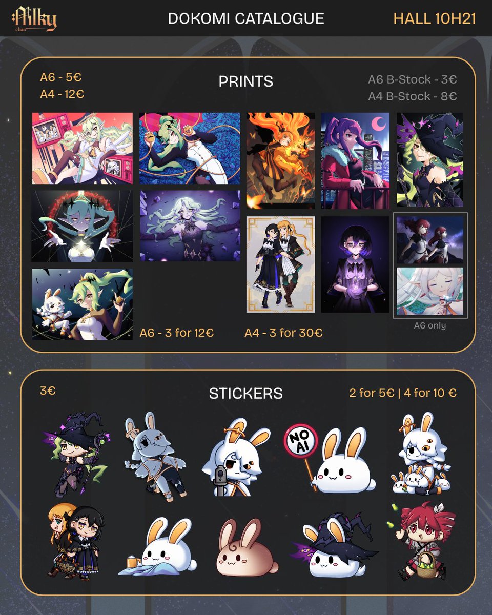 Milkeechan's tweet photo. My Dokomi catalogue is here 🧙‍♀️
📍 Hall 10 - 10H21

Stop by, say hi and adopt a Bnuuy
See you there!
#dokomi2026 #artistsofdokomi2026 https://t.co/hPyTfJZyBe