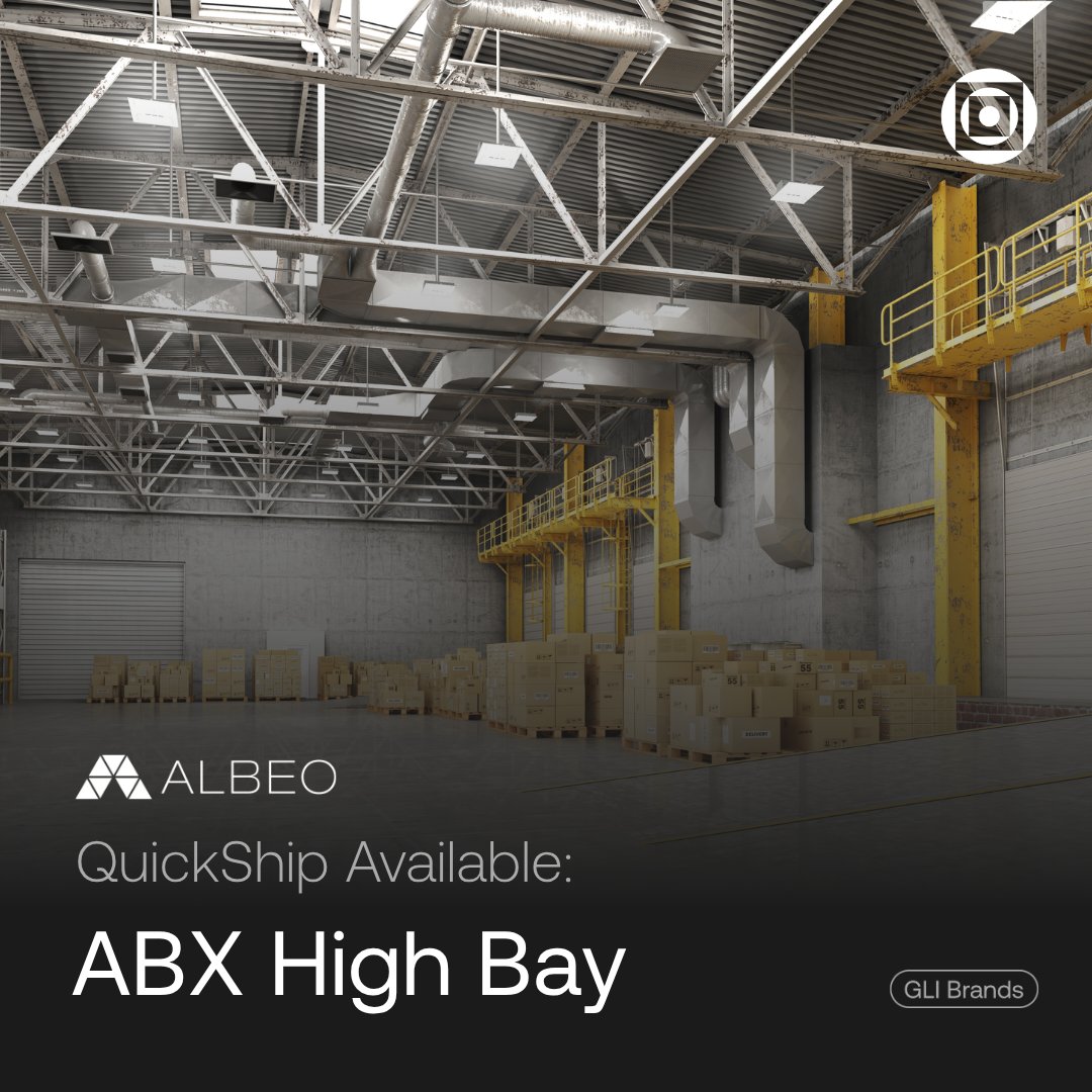 CurrentLighting's tweet photo. Supply chain delays shouldn’t hold up your job. Designed &amp; manufactured in North America, Albeo’s ABX High Bay offers a wide selection of QuickShip models, delivering more predictable lead times without compromising quality or performance.
 
Learn more at https://t.co/3lcISgc9lQ https://t.co/Zqf6qeKdN6