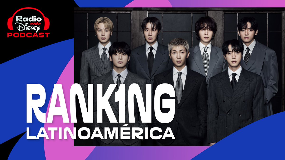 RadioDisneyLA's tweet photo. ¡#BTS vuelve a la cima del #RankingRD Latinoamérica con “Swim”! 🤩🎶

¡Sigue votando en https://t.co/0ods4fXb2q, descubre la lista completa y el podcast en https://t.co/PfXIg2dEcQ ! https://t.co/H7hUGjNinG