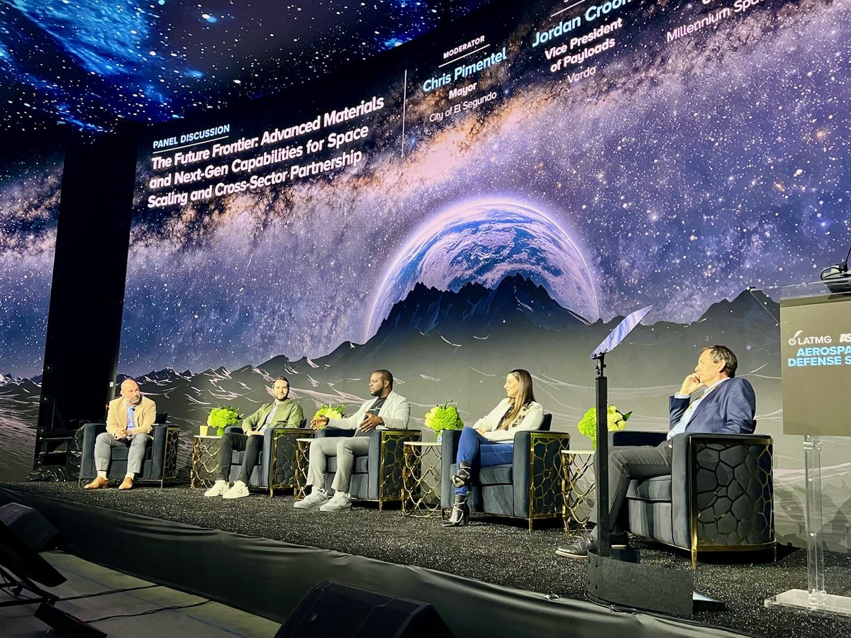 elsegundocity's tweet photo. El Segundo Mayor Chris Pimentel moderated a panel Friday at the Aerospace and Defense Summit at the LA Times' NantStudios. The discussion focused on bridging the gap between breakthroughs in the lab and implementation on the launchpad. https://t.co/fvTtGhFPOj