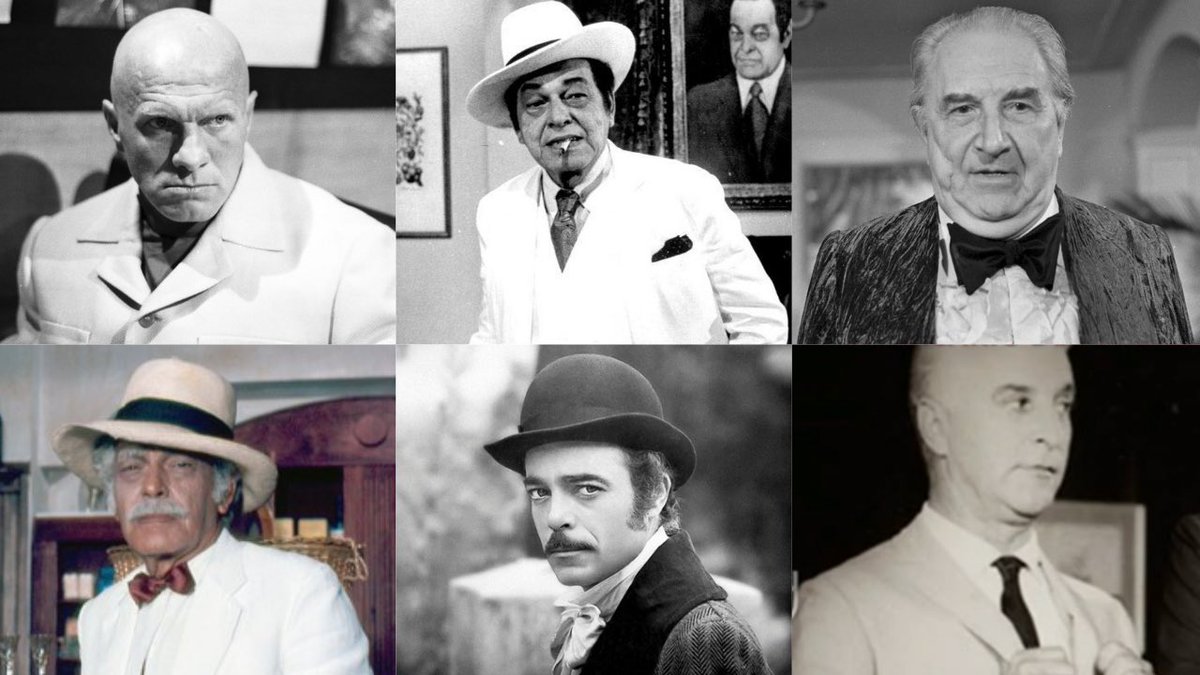 filomenaferret0's tweet photo. Qual o maior vilão da década de 70?

• Otto Frederico Von Müller - #OHomemQueDeveMorrer (1971)
• Odorico Paraguaçu - #OBemAmado (1973)
• Conrad Mahler - #ORebu (1974)
• Coronel Ramiro Bastos - #Gabriela (1975)
• Leôncio - #EscravaIsaura (1976)
• Capitão Macário de Menezes - #Cabocla (1979)
