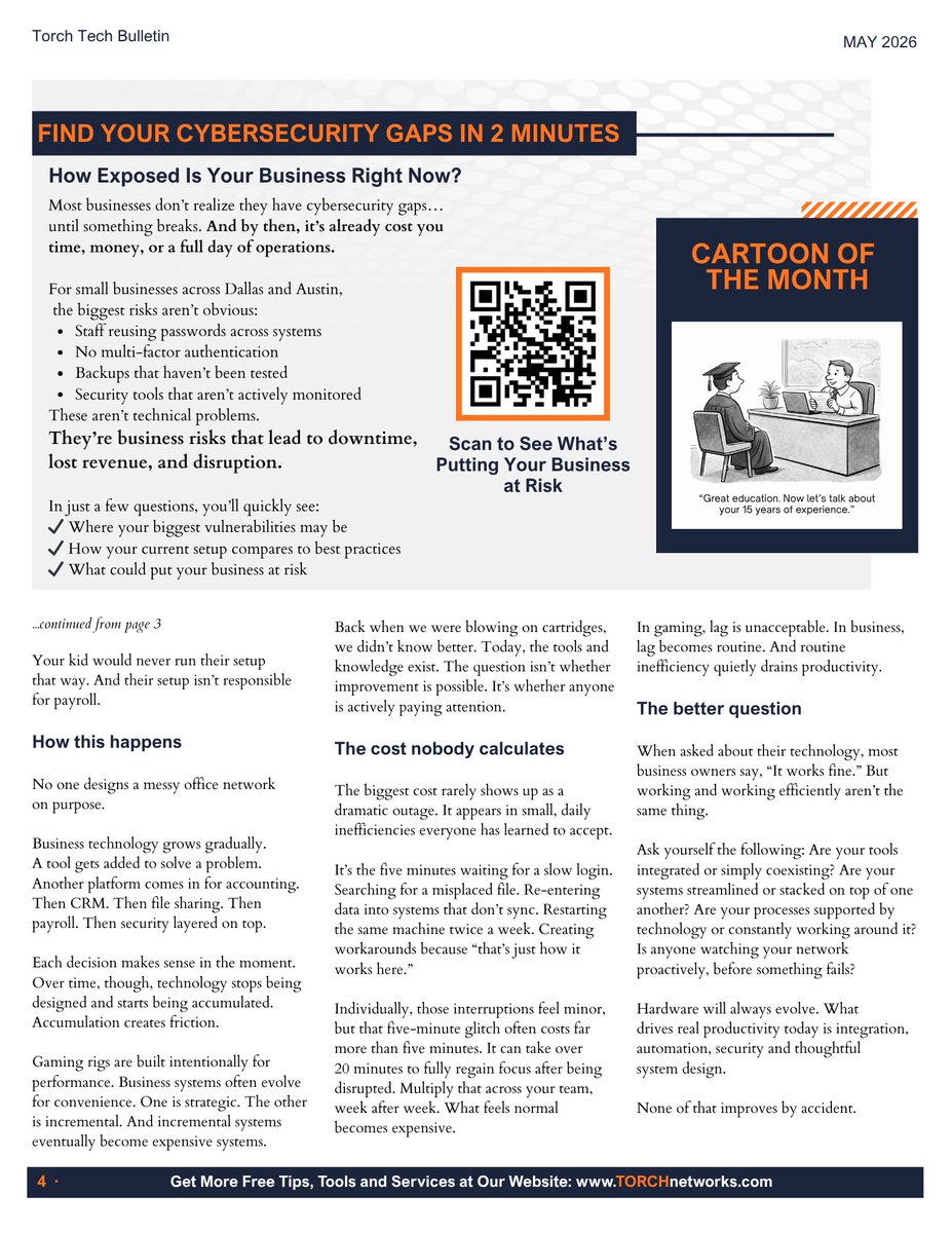 Torch_Networks's tweet photo. 🚨 New Torch Tech Bulletin is Here 🚨

Take a few minutes to give it a read — your future self (and your IT team) will thank you. 🔥
Torch Networks https://t.co/NLrzcgZHQO