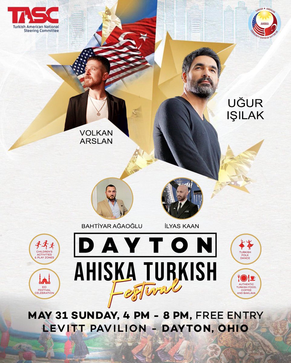ourtasc's tweet photo. Ahıska Türklerinin kültürü, coşkusu ve birlik ruhu Dayton’da buluşuyor! 🇹🇷

Müzik, eğlence, kültür ve güzel anılarla dolu bu özel festivalde hep birlikte olalım.
Ailenizle ve sevdiklerinizle siz de yerinizi alın!

📍 Levitt Pavilion – Dayton, Ohio
��� 31 Mayıs Pazar
⏰ 4 PM – 8 PM
🎟️ Giriş Ücretsiz

Dayton Ahıska Turkish Festival’de görüşmek üzere!

#AhiskaTurkishFestival #AhiskaTurkleri #DaytonOhio #TASC
