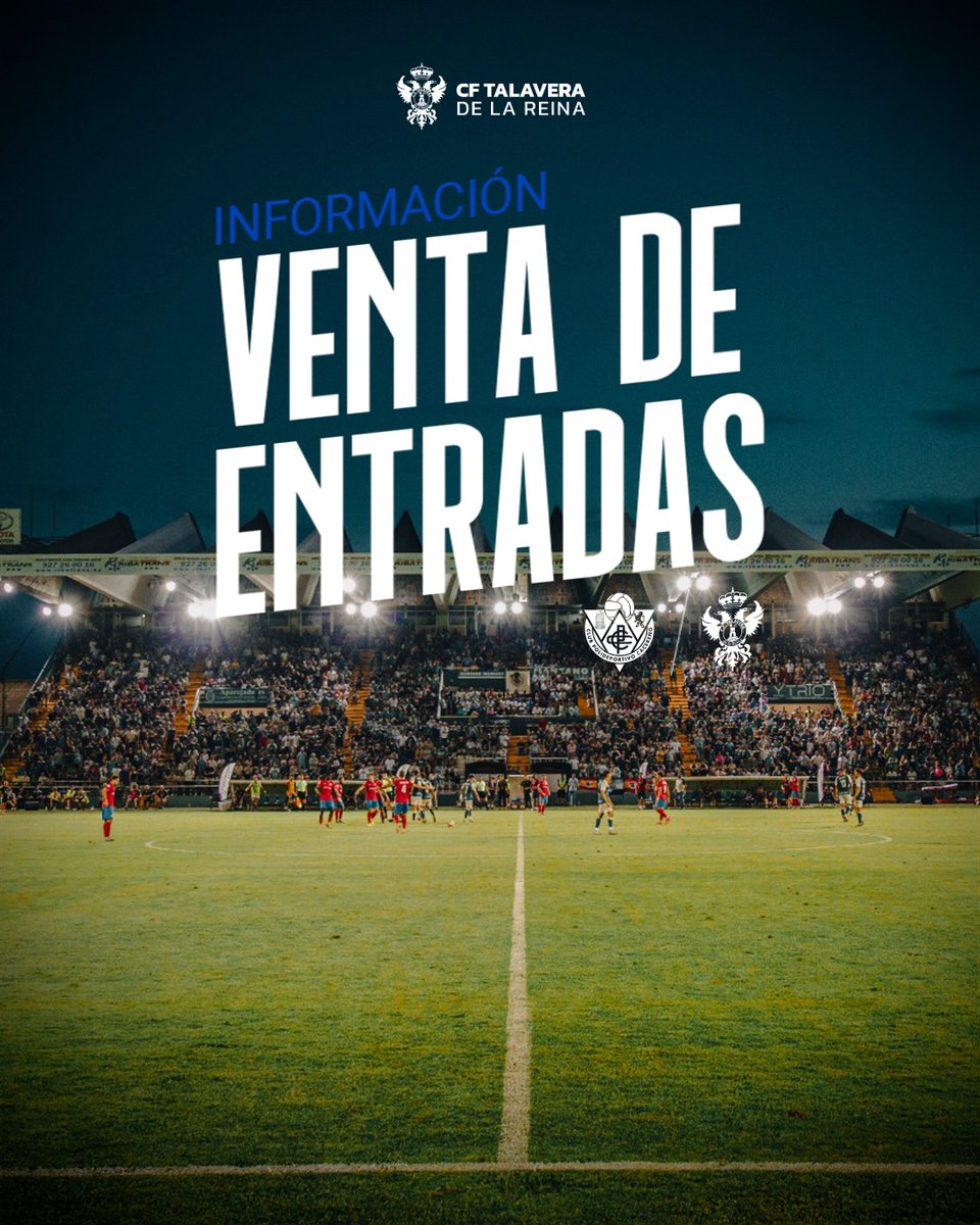 CFTalavera's tweet photo. ℹ️ Información para nuestra afición de cara al #CacereñoTalavera

🎟️ 700 entradas disponibles desde mañana en nuestra tienda oficial.

💶 Precio: 15 € adulto y 3 € infantil (5-12 años).

🚍 El club financiará tres autobuses para nuestros abonados.