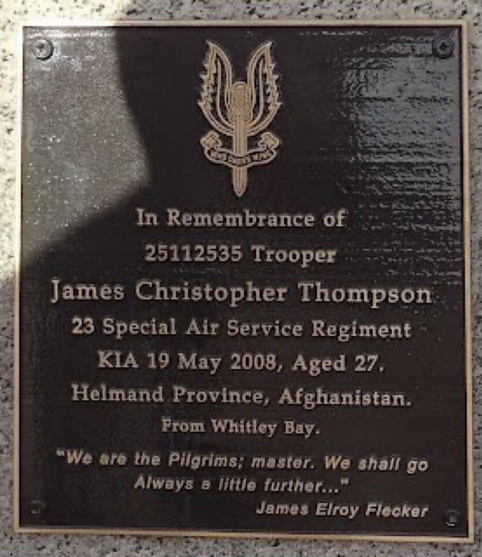 150G512XD's tweet photo. There is a lovely memorial plaque to James at Whitley Bay War Memorial ❤️

Thank you for your service James ❤️

Lest we forget 🇬🇧 https://t.co/bDBb8h3aP3