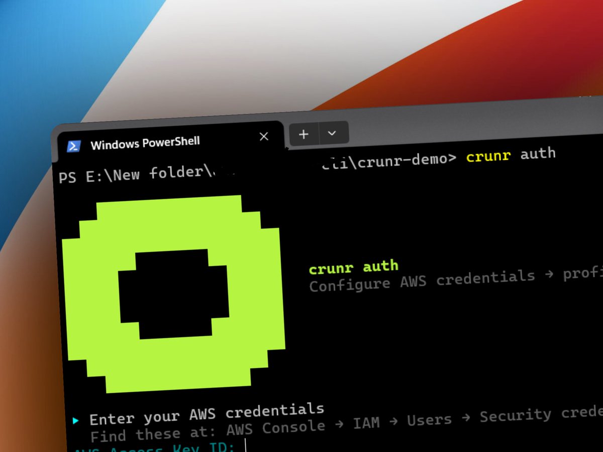 crunrdotcom's tweet photo. pixel art in a PowerShell terminal at 12am means something is about to drop

crunr. soon. @ProductHunt
no idle bills. no ops. no 3am fixes.

just crunr run 👇 https://t.co/OgMlx4wNLL