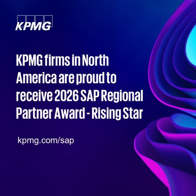 macaulay_marc's tweet photo. KPMG Named SAP Rising Star North America Partner for driving digital transformation for businesses that use SAP solutions. https://t.co/FNtkft0XLo https://t.co/x3uHvjBUkf