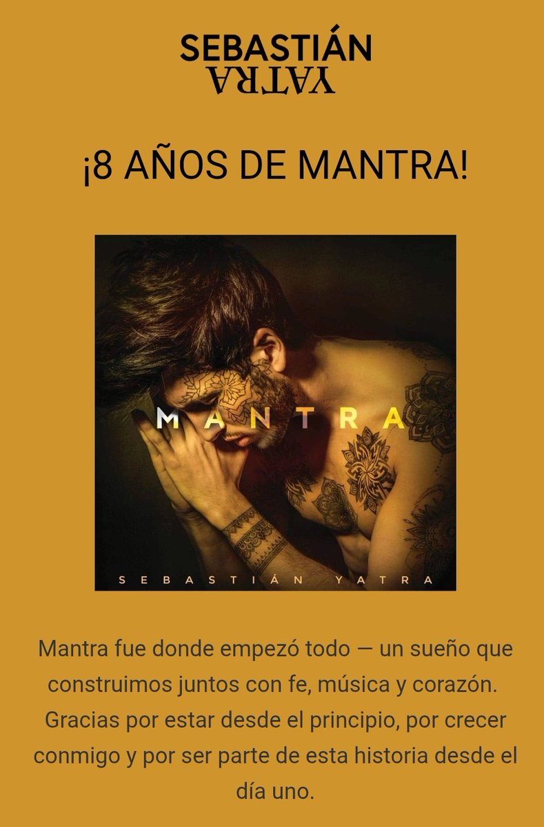 love_SebasYatra's tweet photo. Feliz 8 años a mi primer álbum de @SebastianYatra qué compré, al álbum que tiene mi canción favorita en el "Quiero decirte ".
Orgullosa y feliz de verte como cada año y en cada álbum vas evolucionado y siendo más profesional.
Te quieroo 💕. https://t.co/sPDk7jwPyf