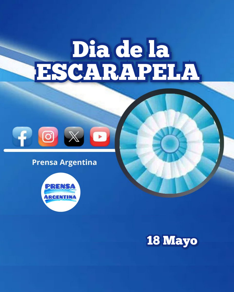 prensaargentin's tweet photo. 🔵DIA DE LA ESCARAPELA ARGENTINA
Esta fecha fue instituida en 1935 por el Consejo Nacional de Educación. Conmemora uno de los símbolos patrios más antiguos del país, cuyo uso fue aprobado el 18 de febrero de 1812 por el Primer Triunvirato tras una solicitud de Manuel Belgrano. https://t.co/dPLnqCYgmQ