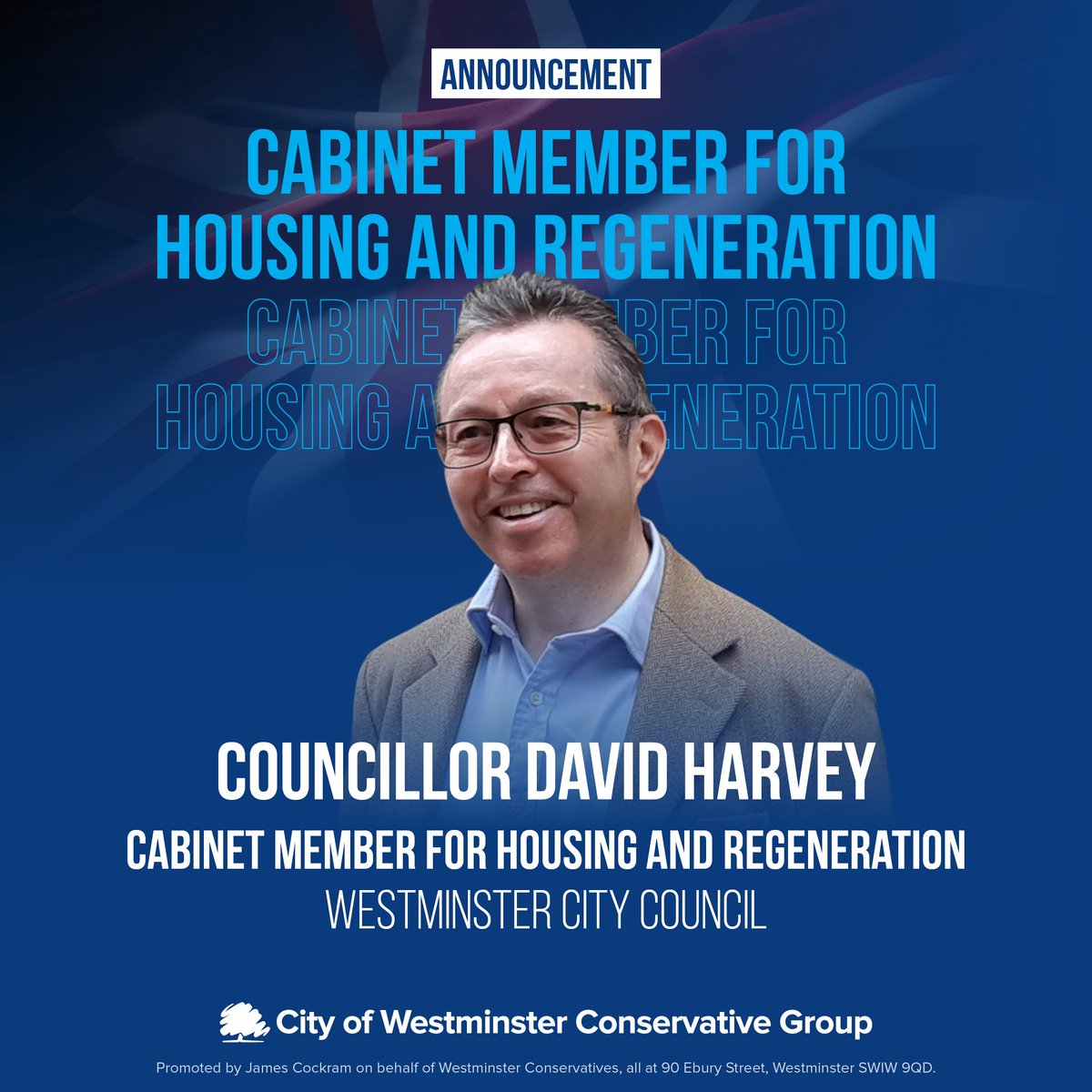 westminstertory's tweet photo. "Westminster residents deserve homes that are well maintained, properly managed, and we build on the Conservatives' proud home delivery record in Westminster", says Cllr David Harvey, the new Cabinet Member for Housing and Regeneration at @citywestminster Watch David's video: https://t.co/K0h39pxKv2