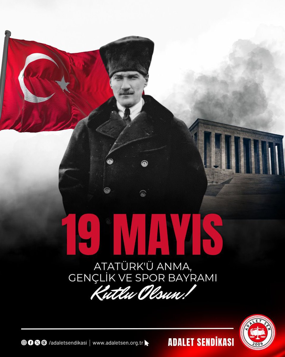 niyaz_dulger's tweet photo. 19 Mayıs; teslim olmayı reddeden bir milletin, inancıyla yeniden doğrulduğu gündür.

Samsun’da yakılan o ilk kıvılcım, bugün hâlâ bu milletin yüreğinde aynı kararlılıkla yanmaktadır. Çünkü bu topraklarda gençlik sadece bir yaş değil; mücadele ruhunun, vatan sevgisinin ve geleceğe sahip çıkma iradesinin adıdır.

Başta Gazi Mustafa Kemal Atatürk olmak üzere, tüm İstiklal Mücadelesi kahramanlarını saygı, rahmet ve minnetle anıyor; milletimizin ve yarınlarımızın teminatı gençlerimizin 19 Mayıs Atatürk’ü Anma, Gençlik ve Spor Bayramı’nı kutluyorum.#19MayısAtatürküAnmaGençlikveSporBayramı @adaletsendikasi