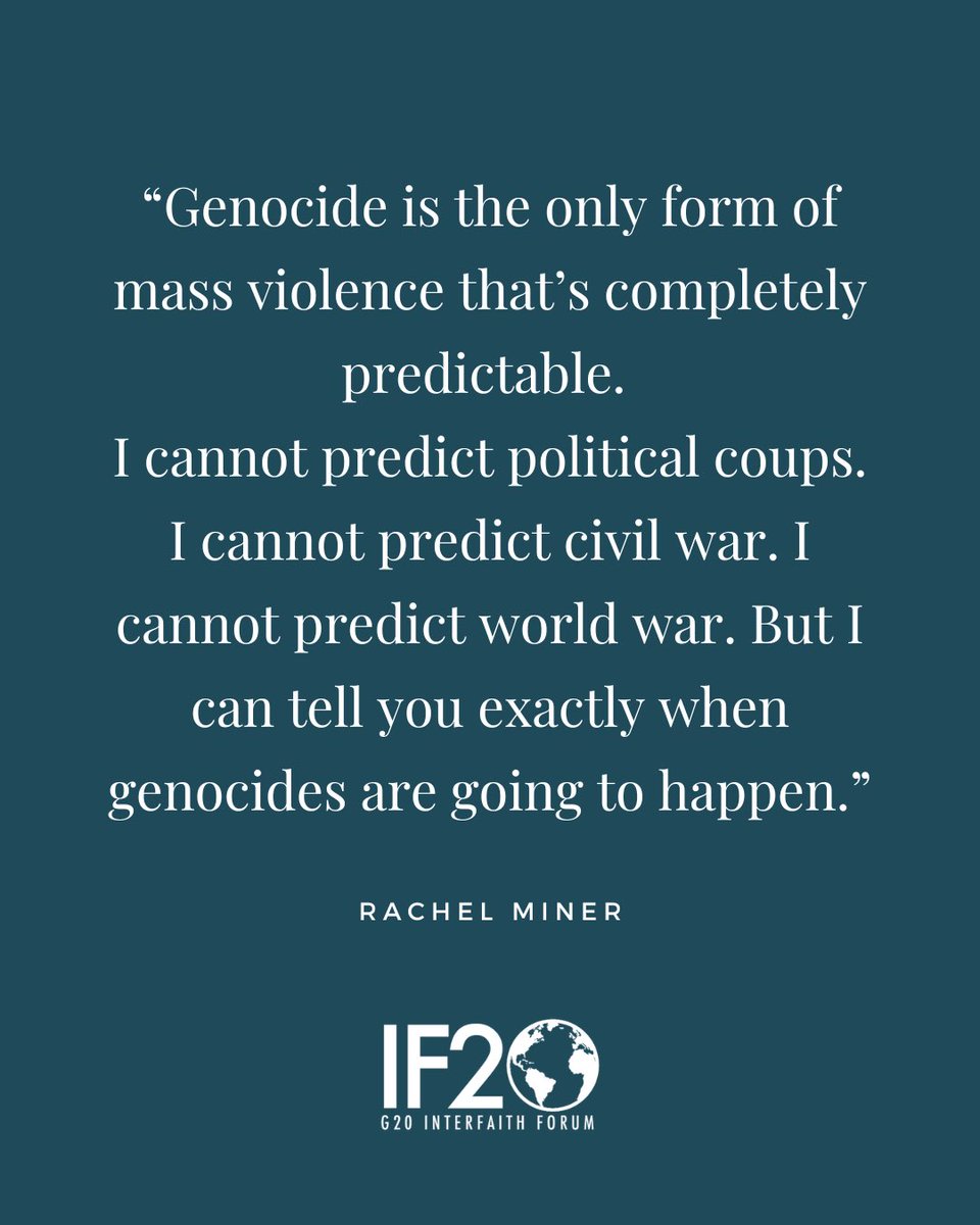 IF20org's tweet photo. What if genocide isn’t unpredictable — and we’ve just been telling ourselves it is?

Rachel Miner, founder and CEO of @BellwetherNGO, joined us for a conversation that reframes what people assume about mass violence.

Read the full piece: https://t.co/7SpZVFhOxN https://t.co/lUsaOQuXbl