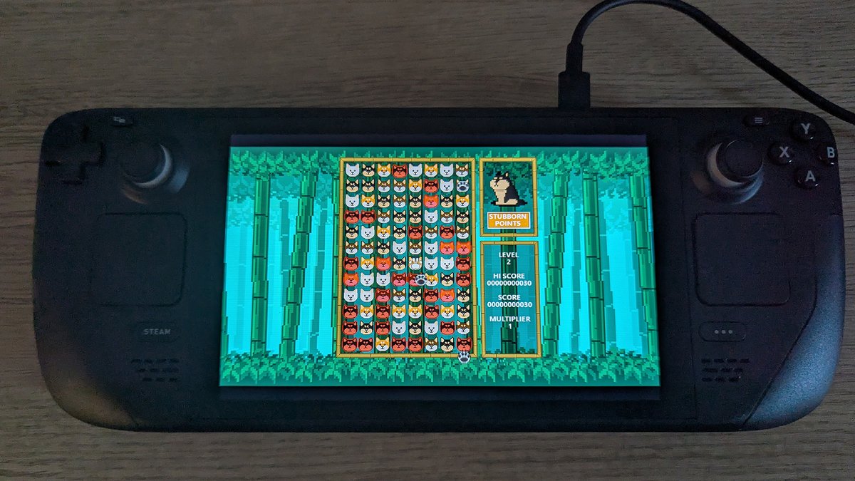 MaikaGames's tweet photo. Stubborn Shibas version 1.1 is out! Bringing support for gamepad controls on Steam Deck, improved keyboard and controller controls too! There are some minor issues with the Steam Deck controls so work is already underway on version 1.2 to address these! #indiedev #indiegame https://t.co/ijZCi9bWTS